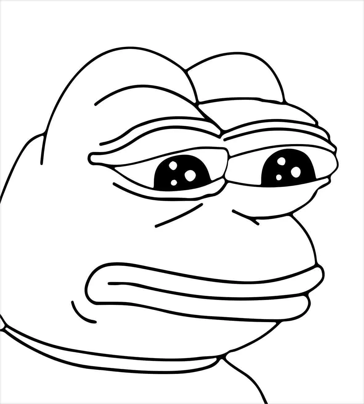 

Humor Duvet Cover Set Melancholic Frog Meme Cartoon Face Almost Crying Emotion Expression Design Print Bedding Set Black White