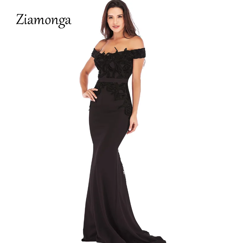 Ziamonga vestido de festa русалка кружевной Топ Лиф Тонкий Bodycon длинное платье Формальные