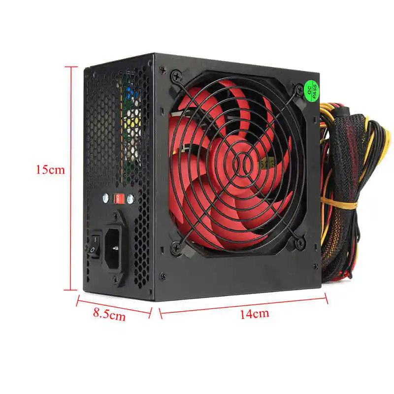Блок питания для игрового ПК EU AU/US MAX 700 Вт PCI SATA ATX 12 В 24Pin /Molex /Sata 700Walt см вентилятор