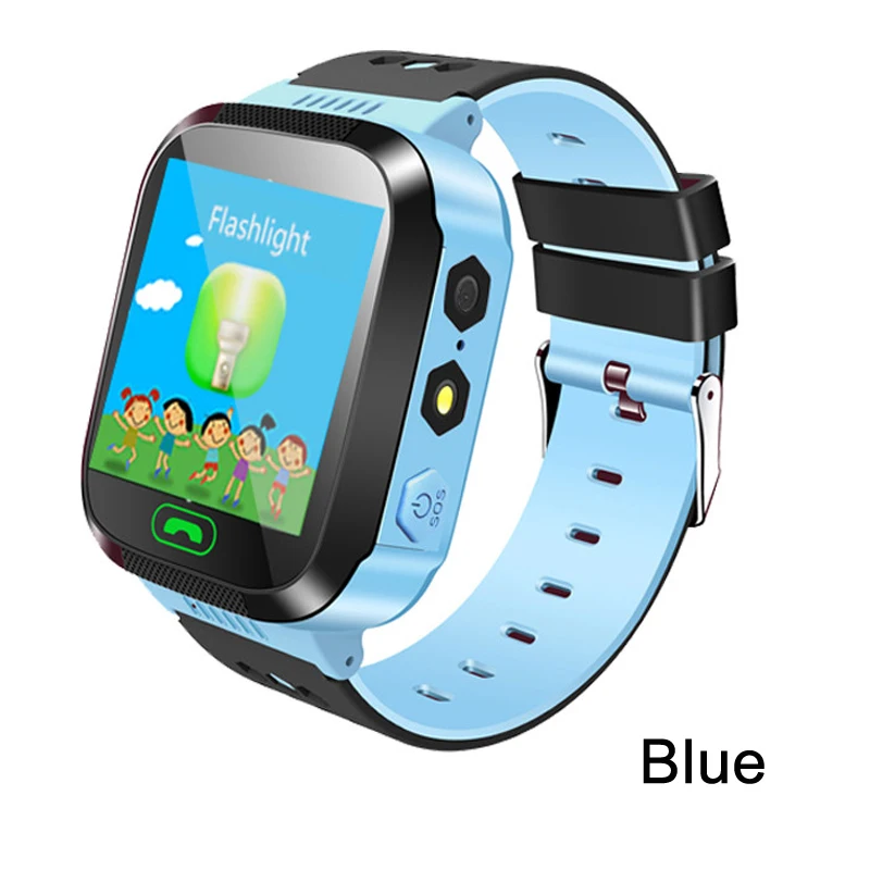 Blue Q02 Детские умные часы камера освещение сенсорный экран SOS Вызов LBS отслеживание местоположения Finder дети ребенок - Цвет: Blue