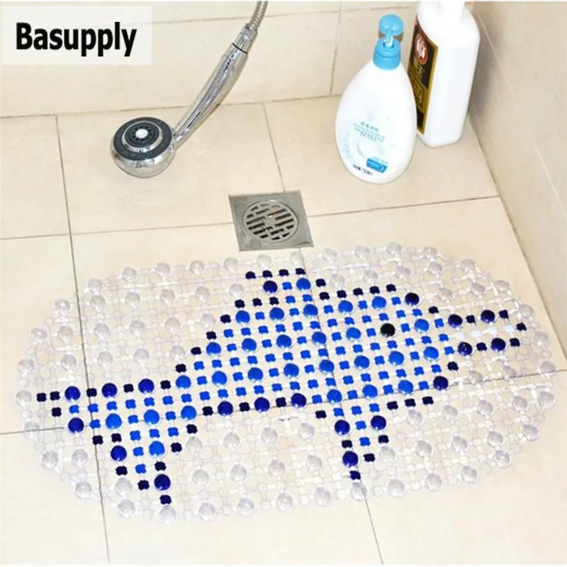 Basupply 1 шт. ПВХ мультяшный коврик для ванной Прозрачный декор комнаты душевой в
