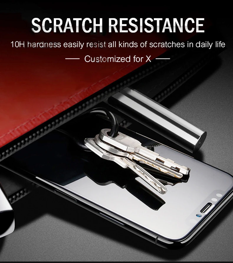 Защитное стекло ronian для iPhone X XS Max XR, закаленное защитное стекло для экрана 0,25 мм 6D, стекло с закругленными краями XR XS Max, пленка