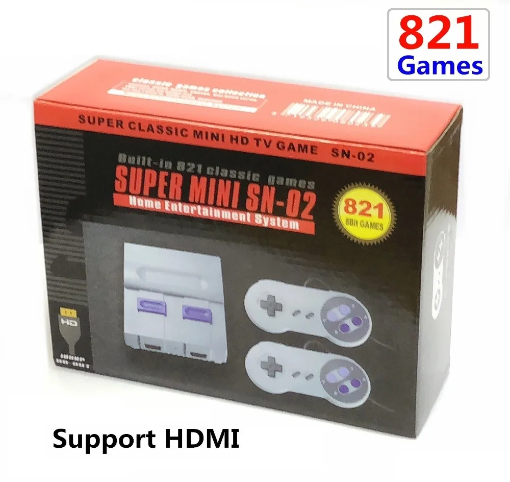 Мини ТВ семейная игровая консоль HDMI выход 8 бит Ретро видео встроенные 821