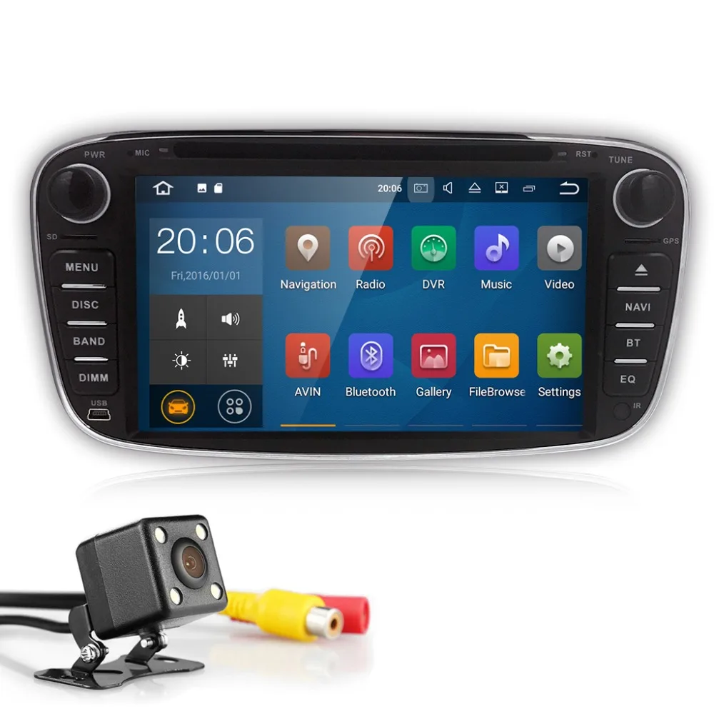2Din Android 7 1 gps Авторадио dvd плеер автомобиля для Ford Focus 2 S C 2008 2011 Mondeo Fiesta galaxy
