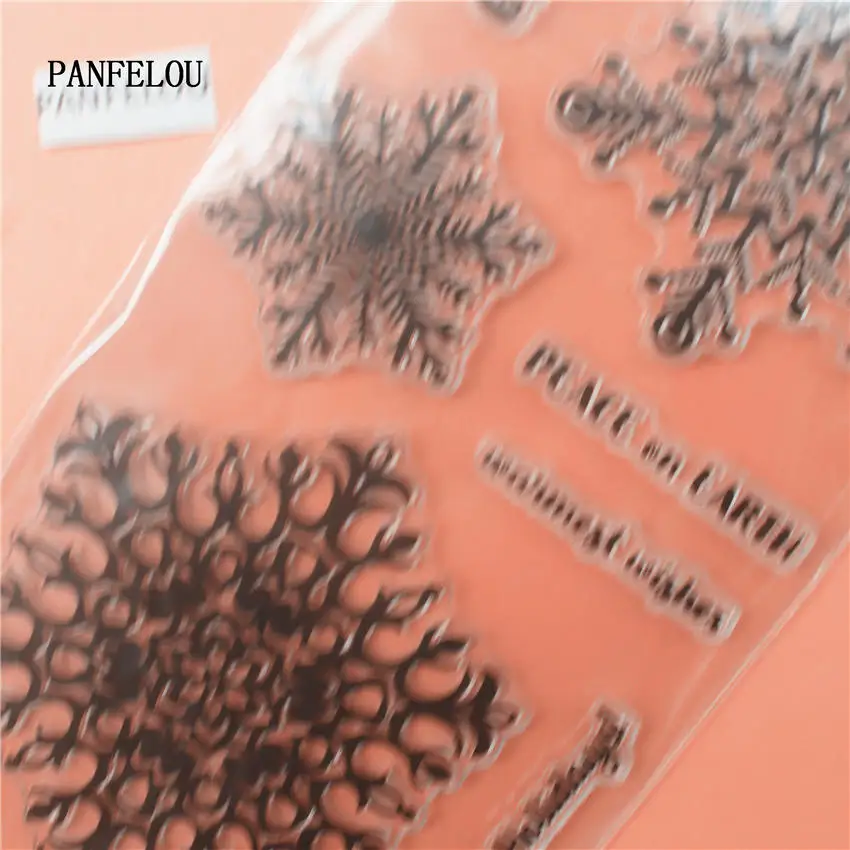 PANFELOU красочные снег прозрачный силиконовый штамп/печать для DIY
