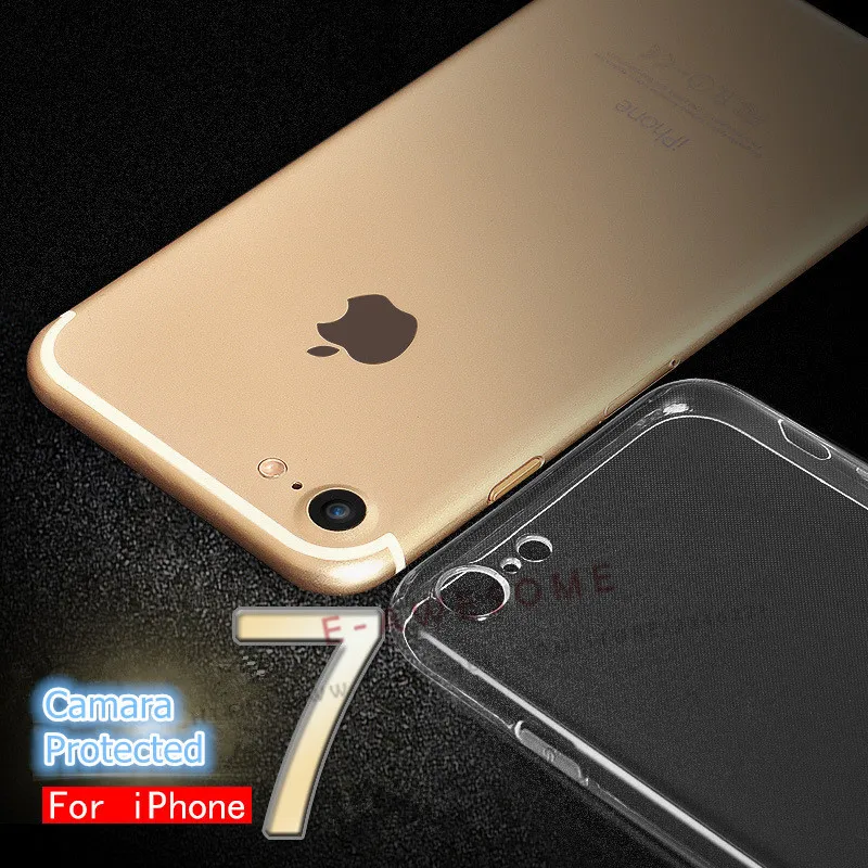 500 шт. для Iphone 7/7 Plus ТПУ прозрачный Чехол С Пылезащитным покрытием