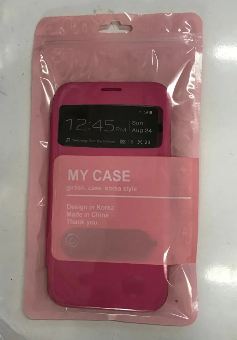 Универсальный прозрачный розовый чехол на молнии для Iphone XS Max 8 Plus 6s 5s 12*20 см|Сумки