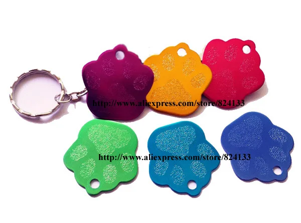 Лидер продаж жетоны для собак в форме лапы домашних животных кошек алюминиевые