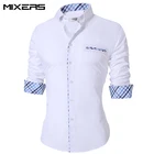 Новинка 2018 Повседневная Рубашка Мужская С Длинным Рукавом Дышащая Повседневная Сорочка Мужская Большого Размера Деловая Стильная Рубашки Мужская