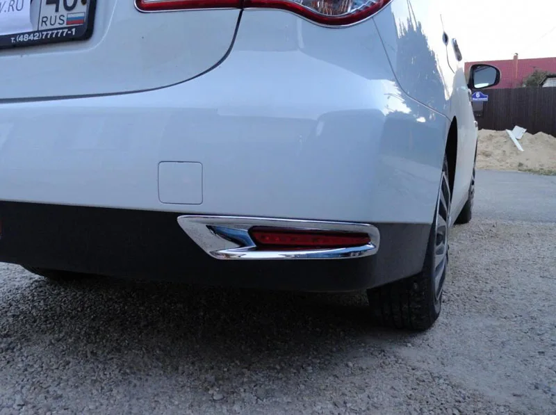 Для Nissan Almera G11 g15 2012 2013 передняя лампа заднего противотуманного фонаря накладка хромированная авто Стайлинг Аксессуары