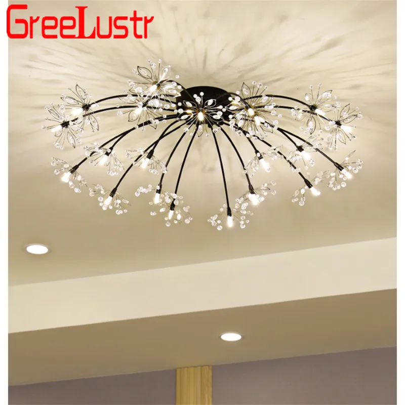 Хрустальный светодиодный потолочный светильник G4 Lustre De Cristal осветительный прибор для спальни светодиодный Plafon Luminaria Abajur AC110V220V