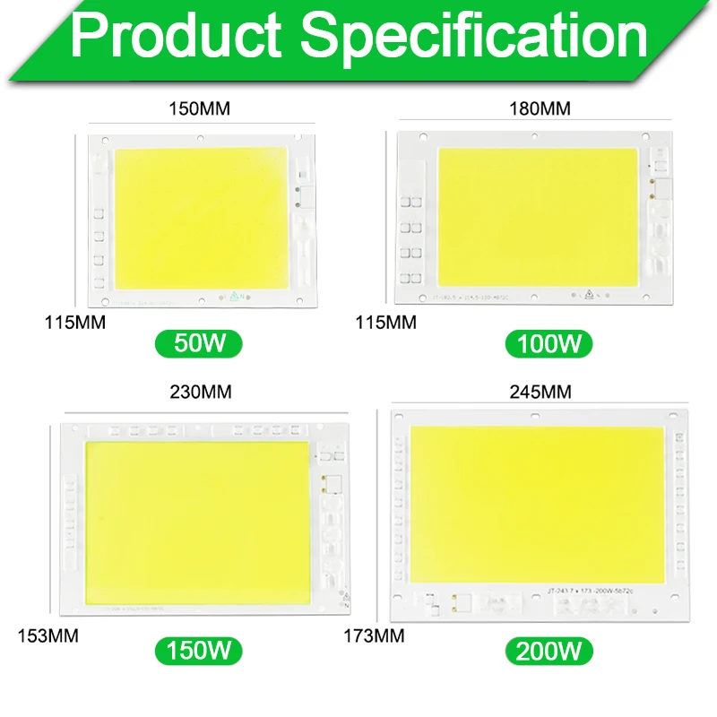 5 Вт ~ 100 AC 220 В интегрированная COB светодиодный светильник чип-диод 50 30 20 10 Smart IC
