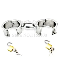 detachable stainless steel handcuffs lockable hand cuffs restraints bondage shackles fetish slave manacle sex toys for couples