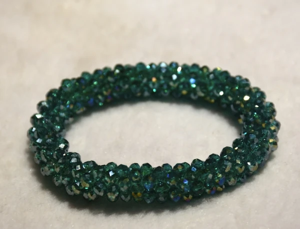 Необычные 4 мм малахитовый зеленый Кристалл бисера стрейч браслет | Украшения и