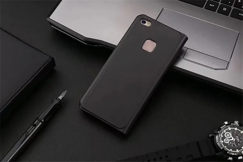 ZEALLION для huawei P9 P10 Lite mate 9 mate 10 Pro Honor V10 роскошный откидной прозрачный чехол с зеркальным окошком кожаный флип-чехол с подставкой