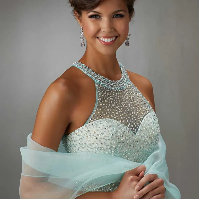 Девушки 2016 Потрясающие Quinceanera Платья Sexy Холтер Шеи Бисероплетение Жемчуг