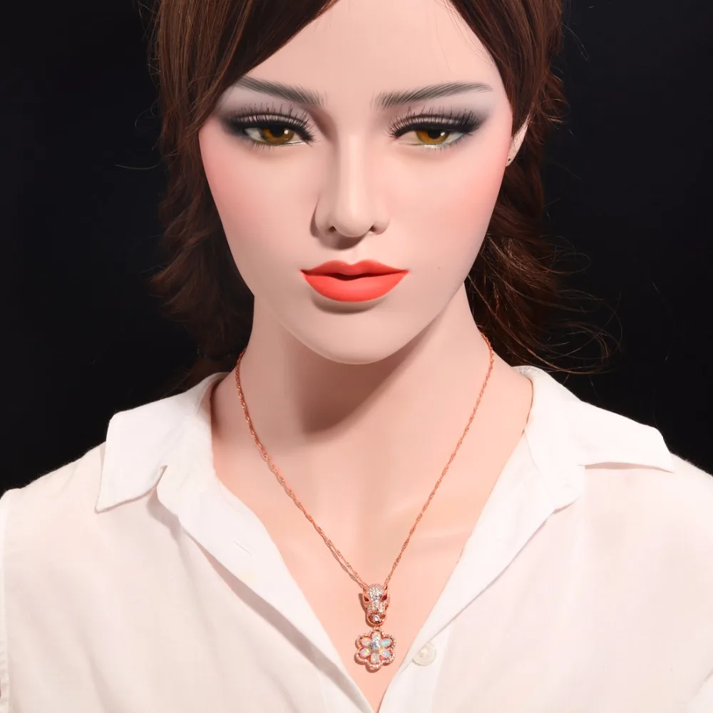 Женский кулон с белым огненным опалом CiNily ожерелье кулоном из фианита цвета