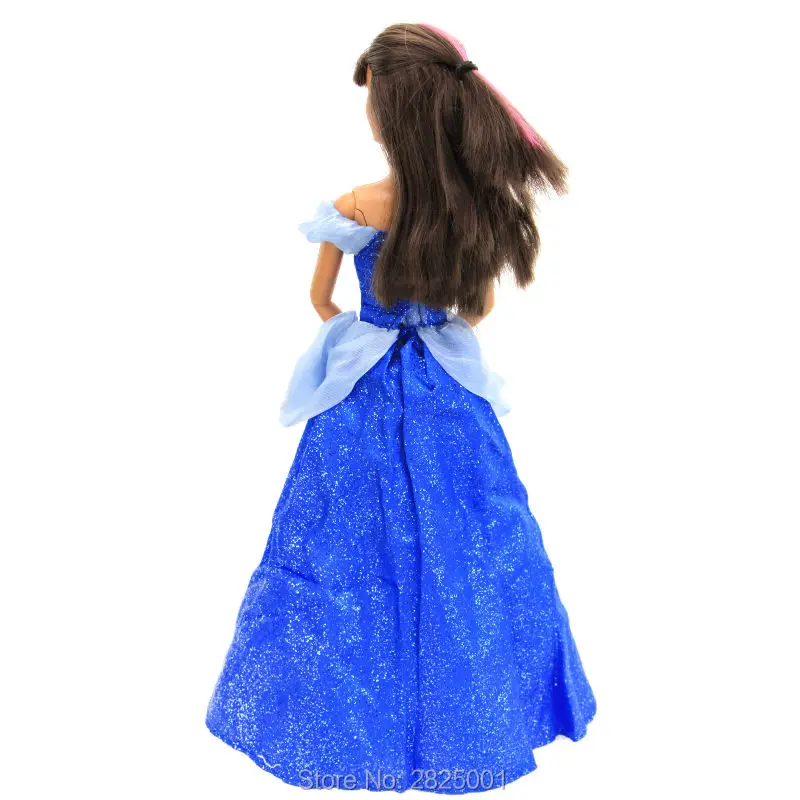 Сказочный наряд свадебное платье принцессы синяя юбка Одежда для куклы Барби