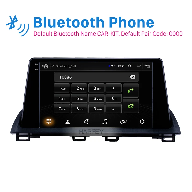 Harfey Android 8 1 радио gps-навигатор автомобильный стерео 9 &quotдля Mazda 3 Axela 2014 2015 с Bluetooth 3g