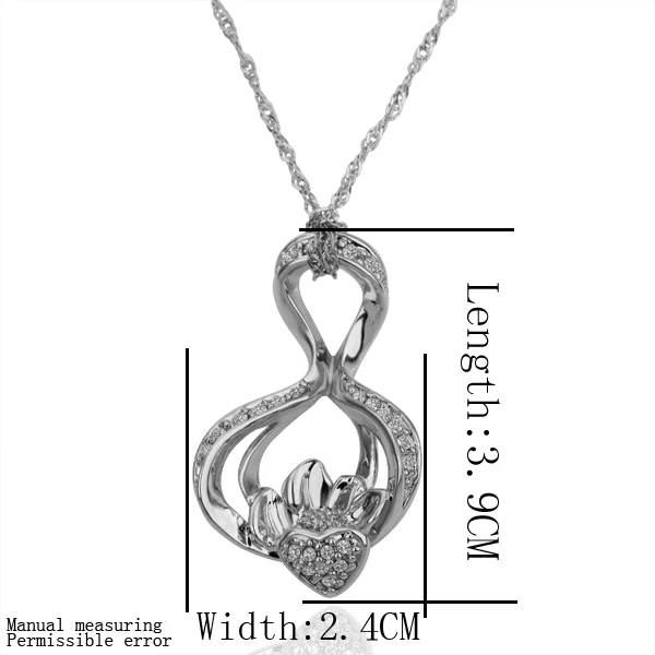 Free shipping 18K GP gold plated jewelry necklace fine fashion rhinestone crystal nickel free pendant SMTPN141 | Украшения и
