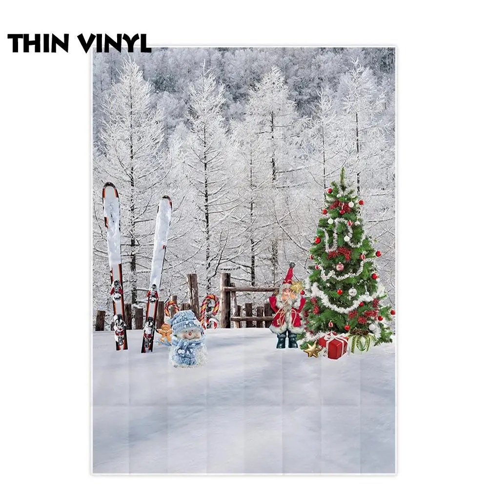 Фон Funnytree для фотосъемки Рождественское украшение Санта-Клаус зимний фон