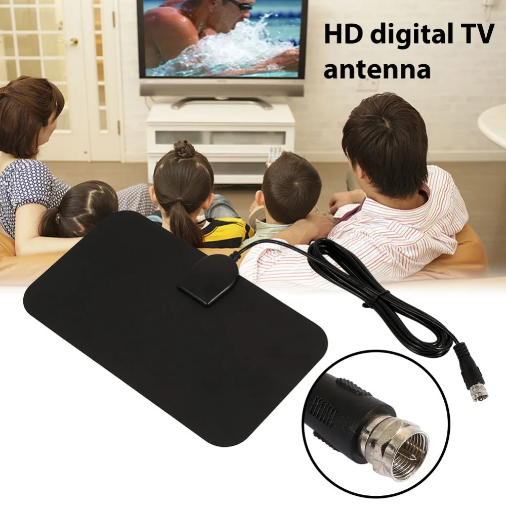 Приемник сигнала усилитель сигнала DVB-T2 Крытый с высоким коэффициентом усиления HDTV ATSC ультра тонкий UHF VHF 5 DBi Full HD