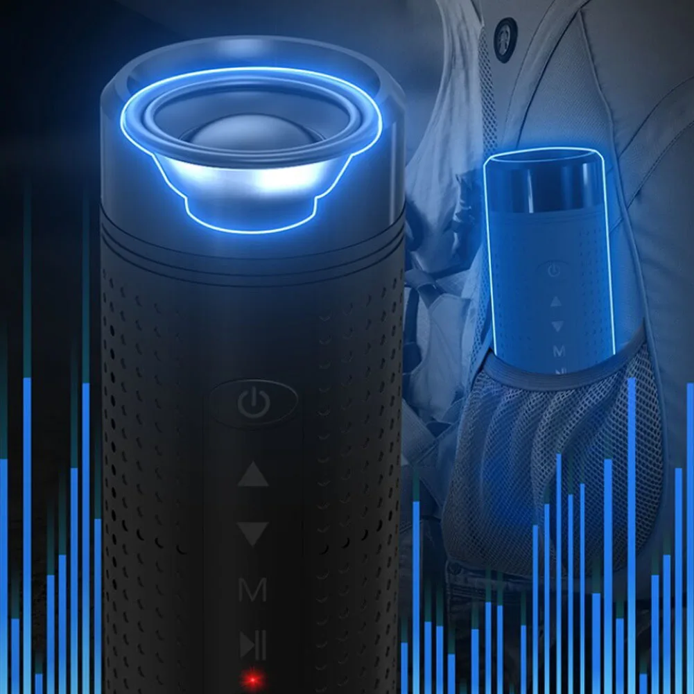 Outdoor Bluetooth Speaker Wireless Bicycle 5200mAh Power Bank Super Bass Loudspeaker Music Player LED Flashlight Bike | Электроника