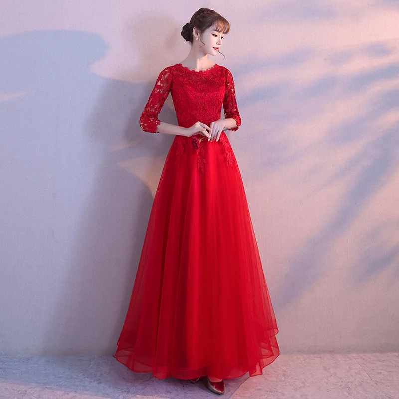 Style F Бургундия китайское традиционное платье короткие Qipao свадебное платье с разрезами по бокам и воротником-стойкой Vestidos Чино восточные свадебные вечерние платья - Цвет: Style F