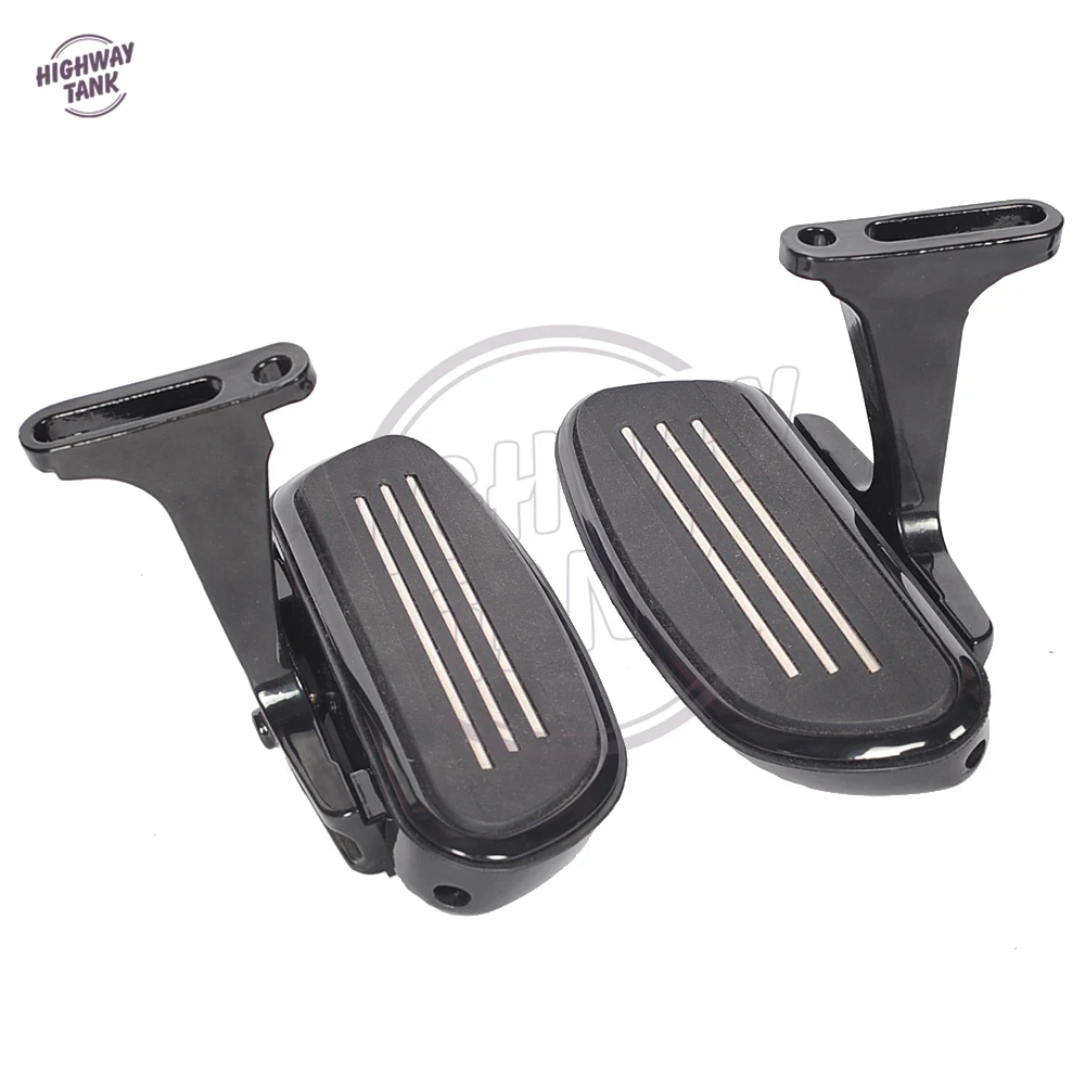 Черный мотоцикл Streamliner Floorboard подножки подставка для ног Поддержка чехол Harley Touring