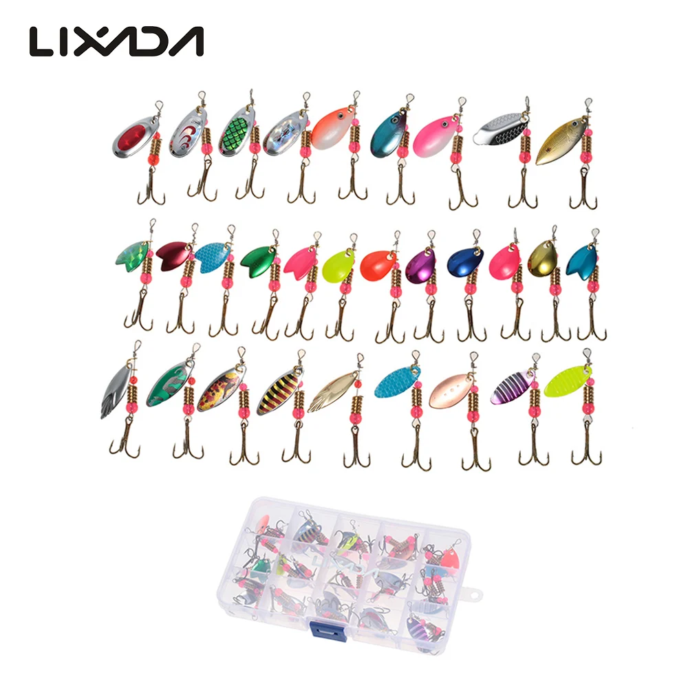 Lixada 30 шт./лот блестящие металлические рыболовные приманки с блестками Оболочка