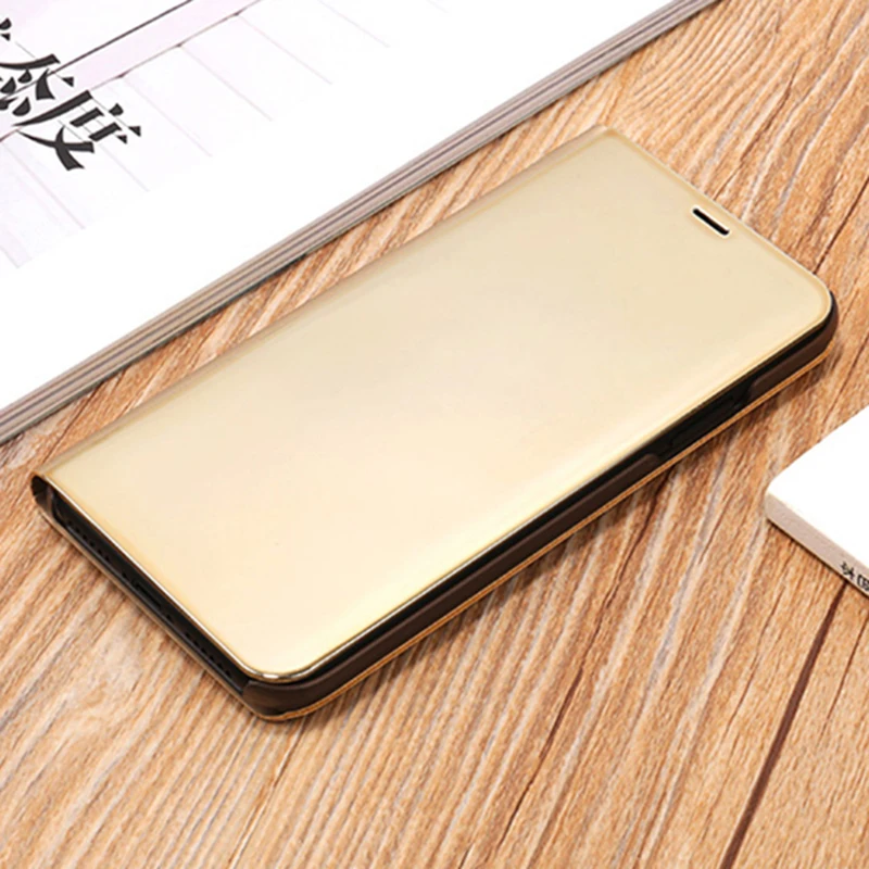 Clear View Mirror Case For iPhone X Xs Max XR Luxury Smart Soft Flip Fundas 6 s 6s 7 8 Plus Silicone Stand Full Cover |
