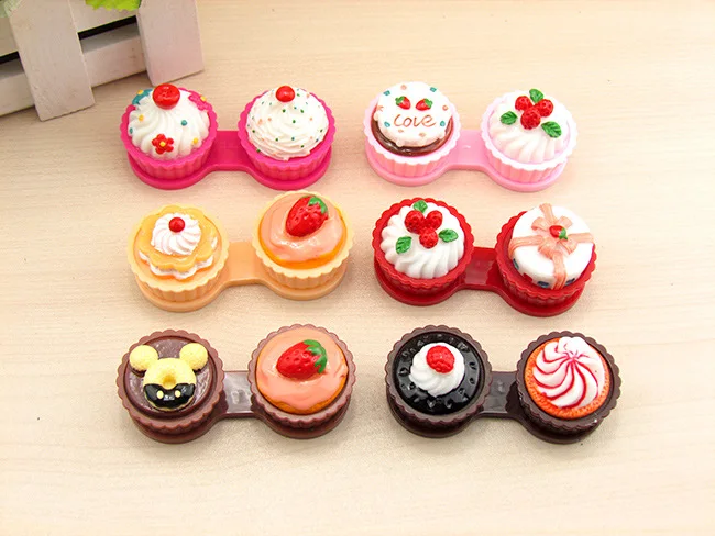 Креативная Милая коробка для мороженого/чехол контактных линз фотодержатель