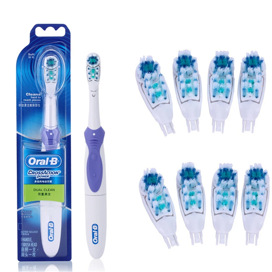 Электрическая зубная щетка Oral B Cross Action для отбеливания зубов электрическая без