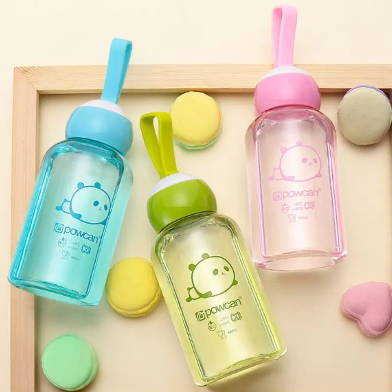 Cartoon children 400ml my water bottle Lovely garrafas copo com canudo botle plastic bootle botella de agua sport drinking drink | Дом и сад