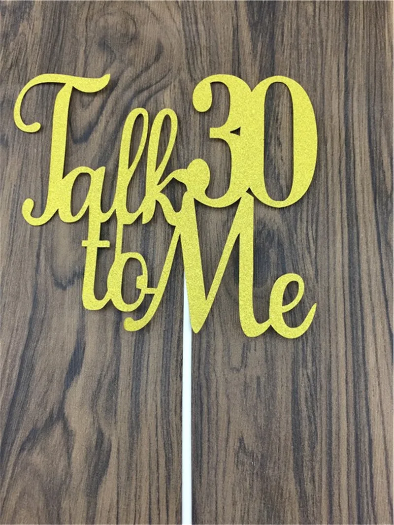 12 5*15 см золотой блеск Talk 20/30/40/50/60 мне торты для торта на день рождения украшения