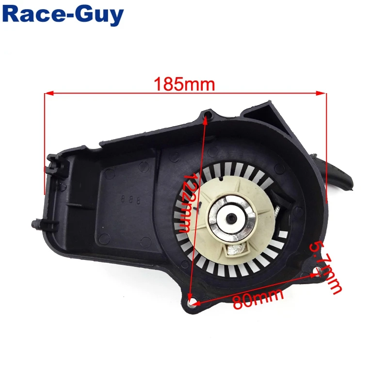 Черный пластиковый Тяговый стартер возвратной пружины для 2 х тактный 47cc 49cc мини