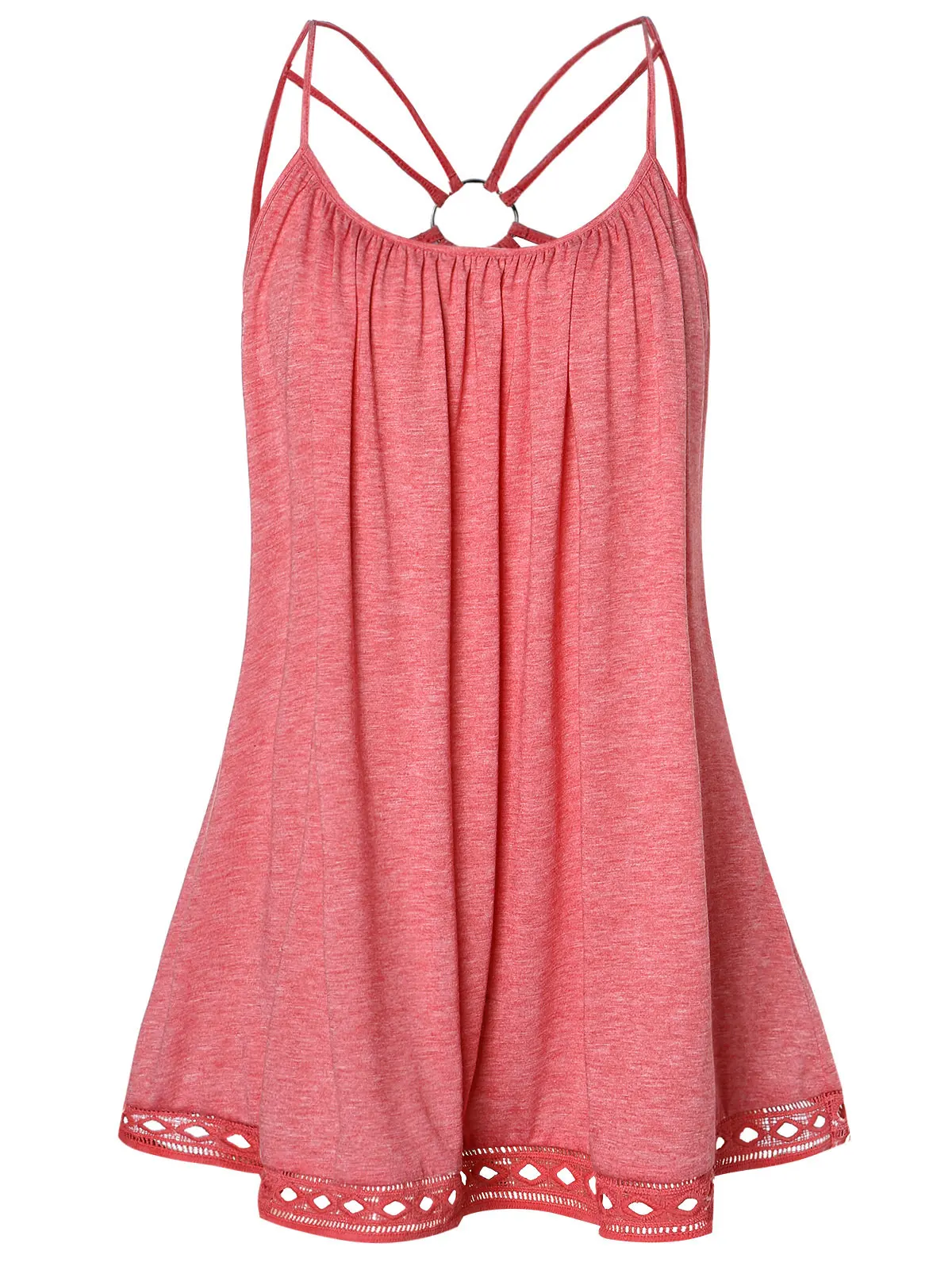 Женский топ на бретельках ROSEGAL повседневный однотонный с круглым вырезом без