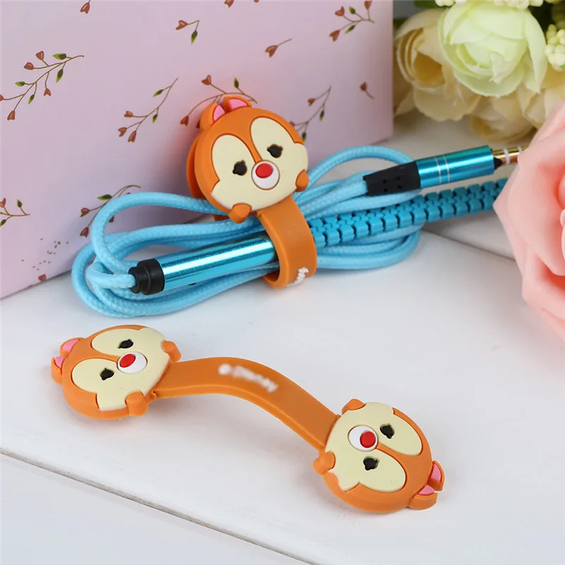 2 шт. милый мультфильм Kawaii Мобильный телефон USB крепление кабеля Кнопка Организатор провода Гарнитура держатель линия Winder сумка Клип depro