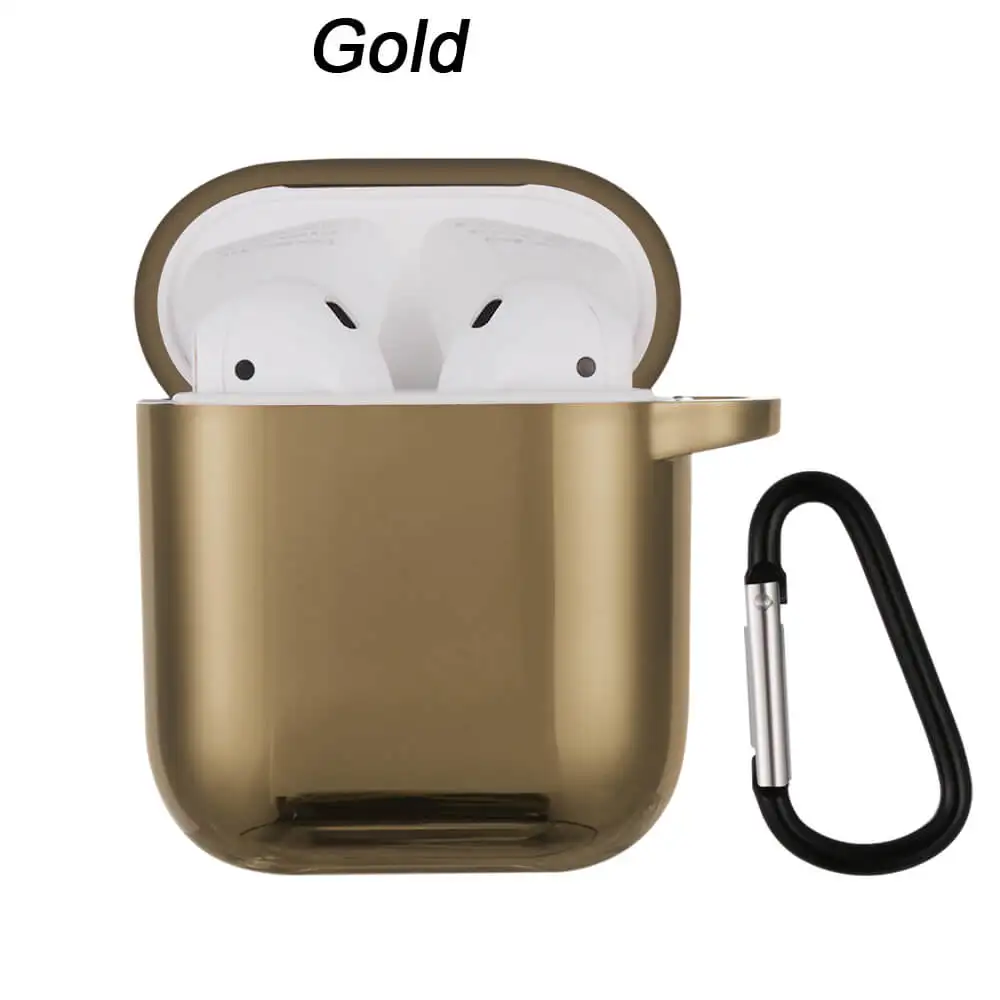 Золотой Покрытие твердый корпус для Apple AirPods чехол противоударный наушник защитный чехол для Air Pods зарядный чехол Аксессуары - Цвет: Золотой