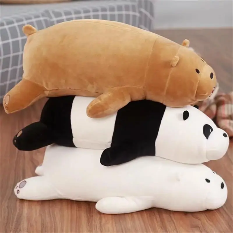 

one piece small cute plush lying bear toy cute soft panda pillow doll gift about 50cm 2573