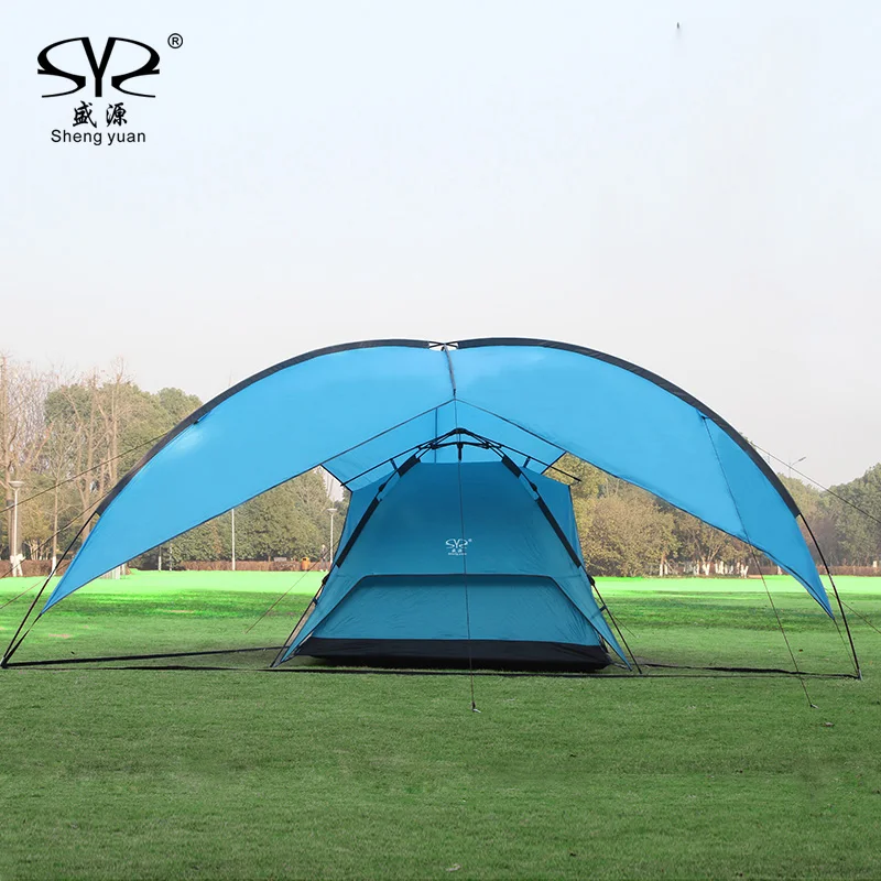 Солнцезащитный УФ тент с палками водонепроницаемый Пляжная палатка беседка для