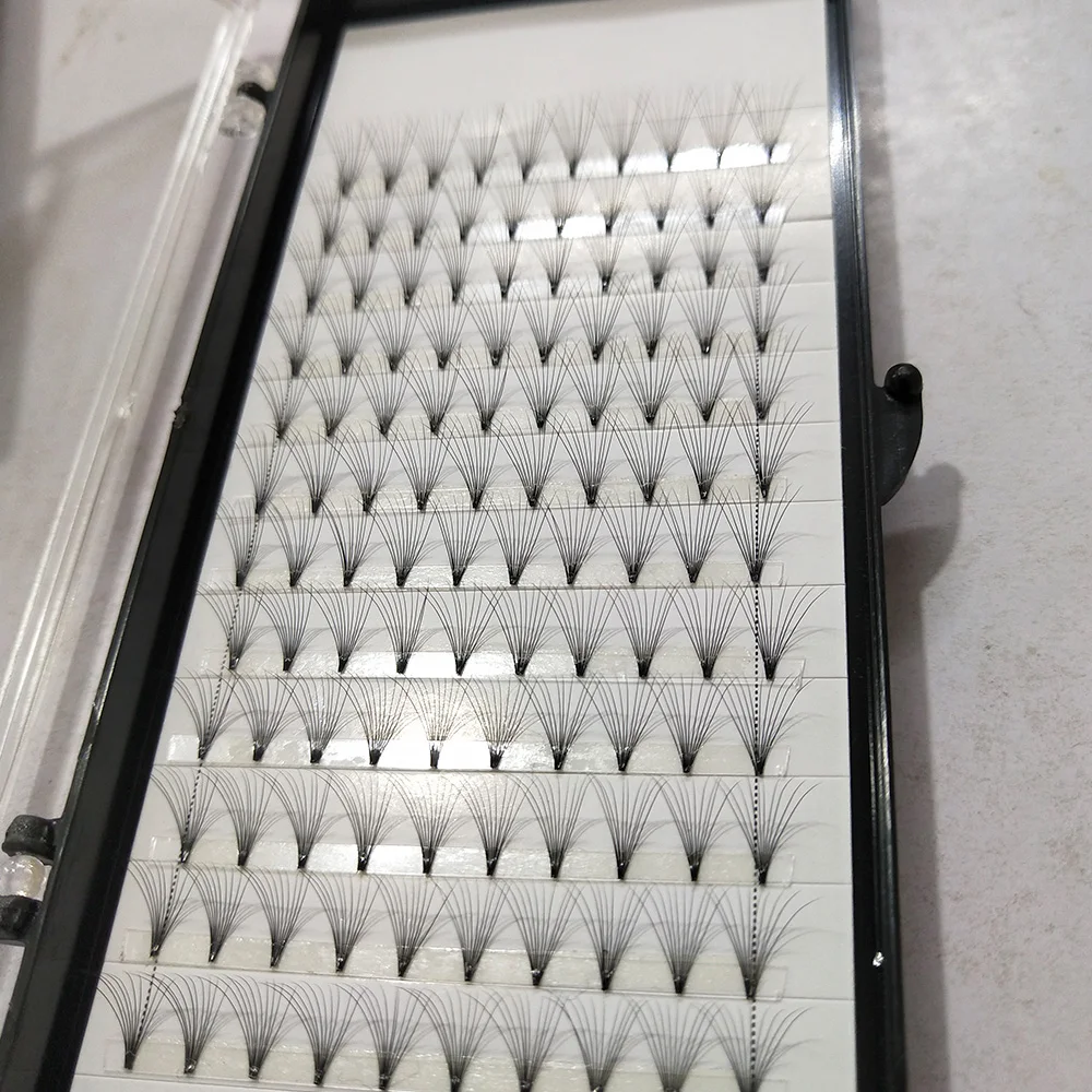 

10tray 10D Short Stem Russian Volume Eyelashes Extension Premade Fans 0.05 C curl Lash Hot Selling Eyelash Individual Extensions
