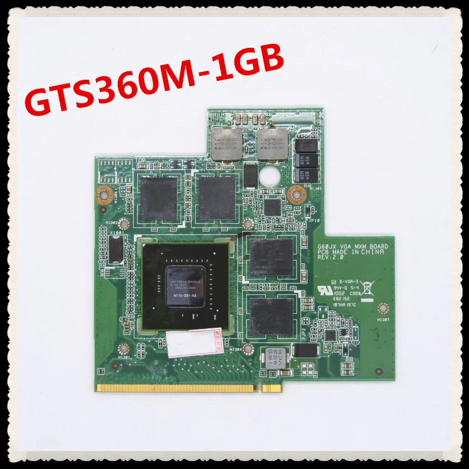 PN внутренней катушкой 60 NYLVG1000 C11 GTS360M GTS 360 M GTX GTX360M N11E GS1 A3 DDR5 1 ГБ MXM VGA Видео карта для