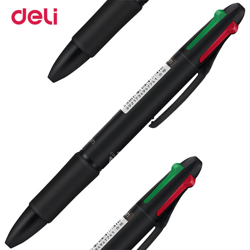 Deli 6 шт. цветная шариковая ручка 0 7 мм красная синяя зеленая черная чернильная