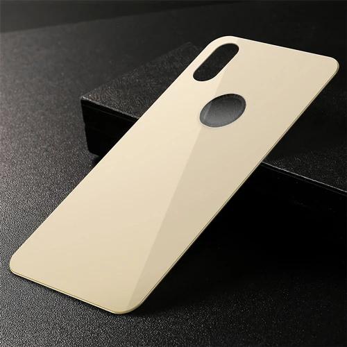 Gold 9H 0,3 мм заднее закаленное стекло для iPhone X XS MAX XR 11 Pro MAX 7 8 Plus полное покрытие Защитная пленка для экрана черный белый золотой - Цвет: Gold