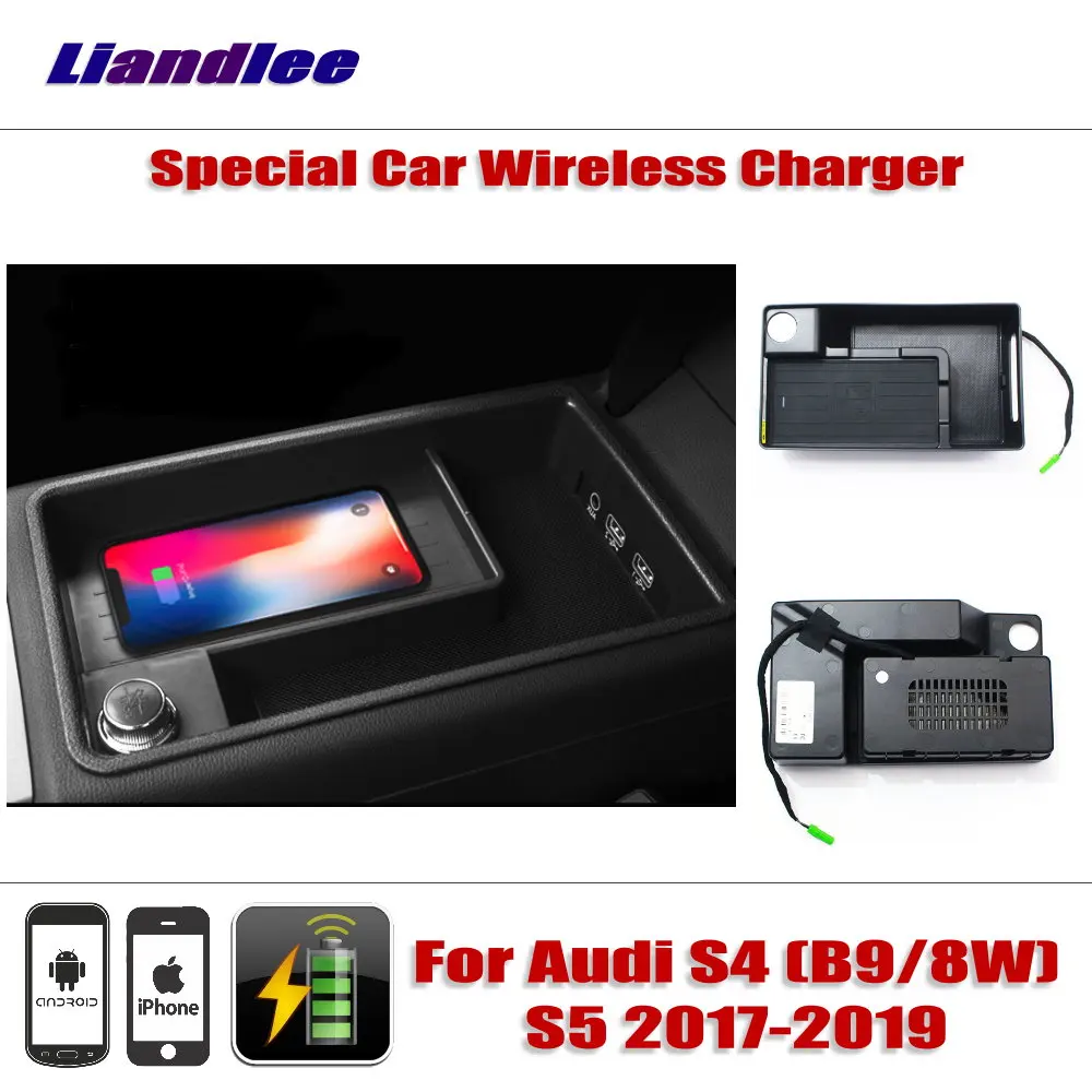 

Accessories For Audi S4 (B9/8W) S5 2017-2019 Special hidden Car Wireless Charger Storage For IPhone Android Iphone Battery