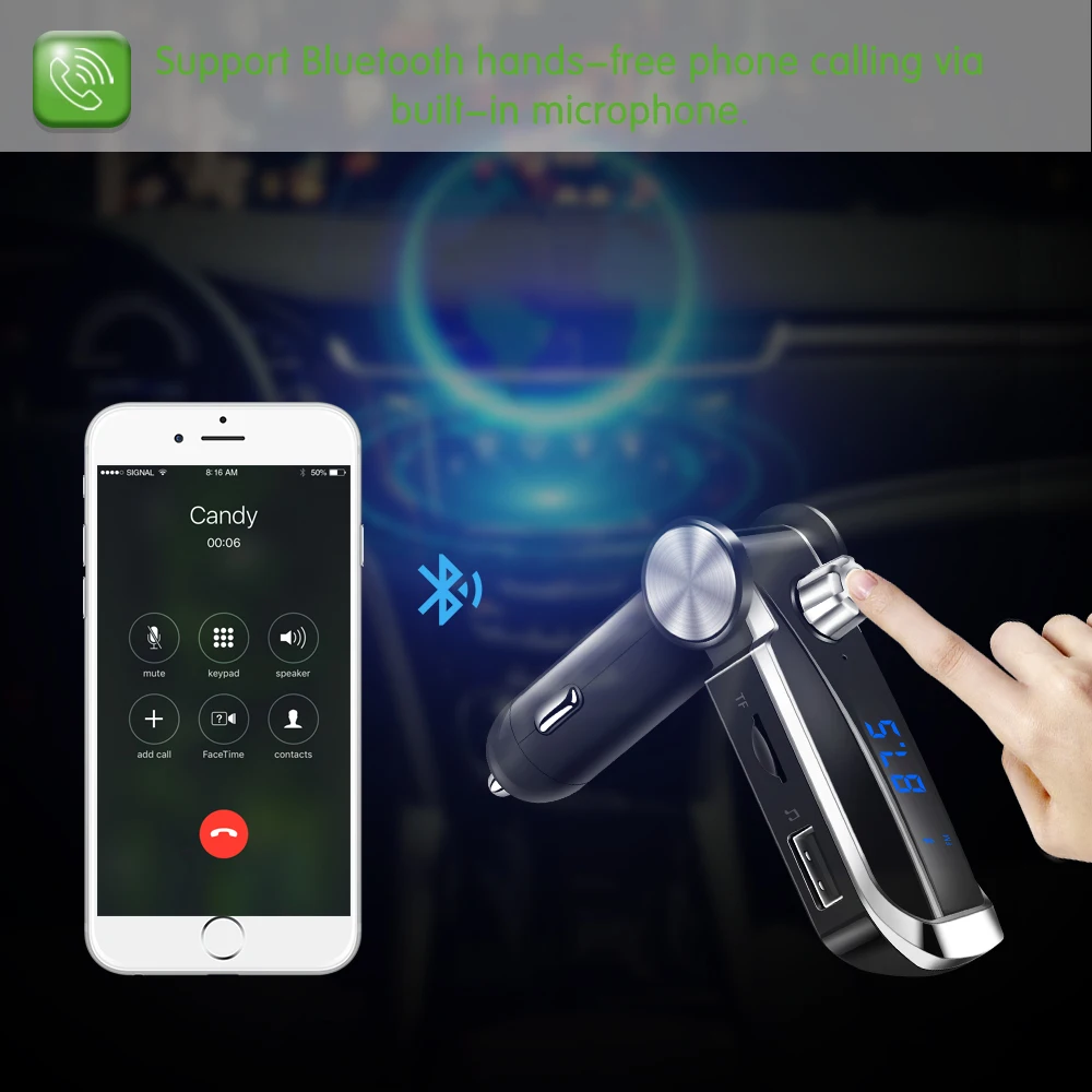 Автомобильный комплект Onever с Bluetooth беспроводной fm-передатчик MP3 радио модулятор