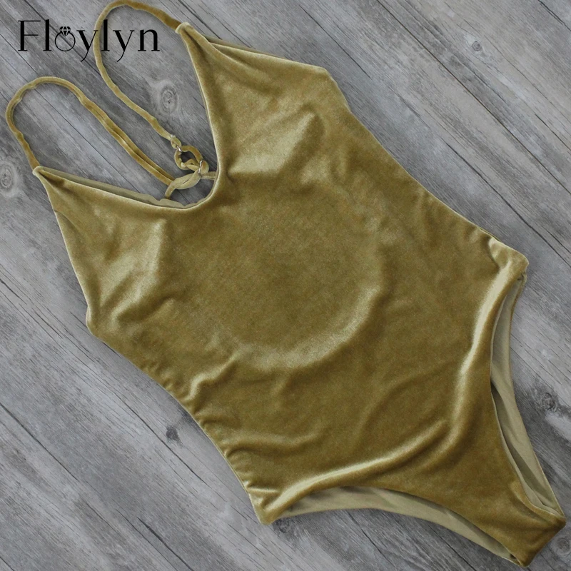 FLOYLYN бархатный купальный костюм сексуальные женские купальные костюмы с