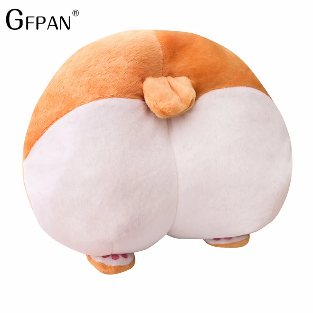 

38cm/42cm cartoon corgi hip plush pillow hand warmer stuffed soft Bottom shape cushion warming hands Christmas Gift Brinquedos