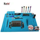 45x30 см Теплоизоляционный силиконовый коврик, Настольная платформа для обслуживания BGA паяльника, ремонтная станция с магнитной секцией